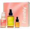FRESHLY Vitamin C Essential Routine 3 pz Cofanetto Detergente Detergente + Tonico + Siero per il Viso Cofanetto