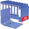 Oxford Smart Pro+ - Raccoglitore A4, 80 mm, in PP/PP, 10 pezzi, colore: Azzurro
