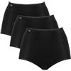 Sloggi Basic+ Maxi 3p, Slip Donna, Nero (Black), 6