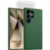 EVETANE Cover Galaxy S24 ultra e 2 schermi di protezione - Silicone - Verde - refurbished