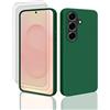 EVETANE Cover Galaxy S25 e 2 schermi di protezione - Silicone - Verde - refurbished