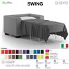SEIPO SWING SW0091 Poltrona attesa singolo posto imbottita con letto una piazza Base piedi legno verniciato SEIPO Ecopelle D2