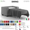 SEIPO SWING SW0091 Poltrona attesa singolo posto imbottita con letto una piazza Base piedi legno verniciato SEIPO tessuto V