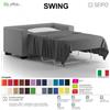 SEIPO SWING SW0092 DIVANO LETTO 2 POSTI imbottita una piazza Base piedi legno verniciato SEIPO Ecopelle D2