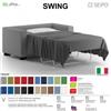 SEIPO SWING SW0092 divano letto 2 posti Base piedi legno verniciato SEIPO tessuto V