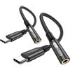 MOSWAG Adattatore jack per cuffie USB C a 3.5mm, adattatore audio USB C a cavo Dongle Aux per Samsung Galaxy Samsung Galaxy S23 S22 S21 A54 /A34/ A53/ A33/Pixel 8/7/6 Pro/iPhone 15/15 Pro Max /15 Plus