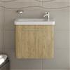 KAMALU Mobiletto bagno 60 cm profondità ridotta colore rovere | LAC-IRIS-60-R