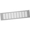 EUROPLAST Griglia di ventilazione in alluminio argento, 400 x 100 mm, griglia di ventilazione per mobili