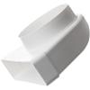 EUROPLAST Ø 100mm - 220x55mm Curva 90° - Adattatore per Tubi da Tondi a Rettangolari - PVC