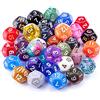 SIQUK 35 Pezzi Dadi Poliedrici 12 Facce Dadi da Gioco Colorati Dadi per DND Rpg Gioco e Matematica con Borse di Velluto