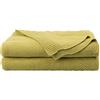 PiccoCasa Coperta in 100% cotone lavorato a maglia, tinta unita, leggera, decorativa, morbida coperta lavorata a maglia, per divano e divano, verde mare scuro, 127 x 152,4 cm