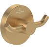 Villeroy & Boch Elements - Tender - Gancio doppio per asciugamani da parete, gancio da parete in zinco, accessori da bagno, gancio rotondo, 76 x 32 x 54 mm, colore: Oro spazzolato