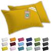 Lavea® Set 2 Federe per Cuscini da Letto 40x80 cm - Copricuscini 100% Cotone Jersey Morbidi e Traspiranti, con Cerniera YKK di Qualità, OEKO-TEX - Giallo oro