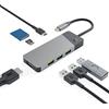 Green Cell Adattatore, Stazione docking HUB USB-C PD 85W GC Connect 7in1 (3x USB-A 3.1 HDMI 4K 60Hz SD microSD) per Apple MacBook M1/M2, Lenovo ThinkPad X1, Asus ZenBook, Dell XPS, Supporto Samsung DeX