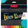 Faber-Castell 116450 Black Edition Set di 50 Matite Colorate, Resistenti alla Rottura e con Impugnatura Ergonomica, Valigetta Colori per Colorare su Carta Chiara e Scura
