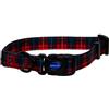 Ancol Soho Collare rotondo per cani con motivo scozzese, 100% tessuto riciclato, comodo accessorio per animali domestici, robusta fibbia regolabile, fascia per il collo per cuccioli, M