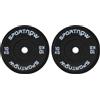 SPORTNOW Set di 2 Dischi Palestra da 10kg per Bilanciere e Manubri con Attacco Ø5cm, Nero|Aosom