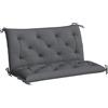 Outsunny Cuscino da Giardino in Stile Capitonné per 2 Persone con 6 Lacci, in Cotone e Poliestere, 150x98x8 cm, Grigio Scuro | Aosom Italy