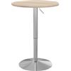 HOMCOM avolo Alto da Bar Rotondo per 2 Persone Altezza Regolabile Piano Girevole 360° 60x60x91 cm Rovere Chiaro | Aosom Italy