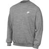 Nike Club French Terry Crew Maglione da Uomo Dk Gray Heather/White XL