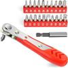 OSDUE Cacciavite a Cricchetto - 110mm Mini Chiave a Cricchetto 1/4 di Cacciavite Magnetico a Cricchetto Chiave Cricchetto Doppia Cacciaviti Magnetica Multifunzionale Portatile