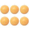 Spaas 6x Candela a sfera in stile rustico 80 mm 24 ore, sabbia