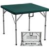 VEVOR Tavolo Mahjong, Tavolo da Gioco Pieghevole per 4 Giocatori Piano Verde, Tavolo da Domino Quadrato Pieghevole Portatile con Maniglia per Trasporto per Feste da Picnic Campeggio, 34 x 34 Pollici