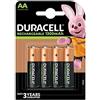 Duracell 4X Duracell AA Ricaricabile 1300 mAh (1 Blister Da 4 Batterie) 4 Pile Stilo Ricaricabili (HR6/DC1500)