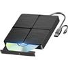 Yaeonku Lettore Blu Ray esterno, portatile, USB 3.0 di tipo C, lettori Blu-ray 3D CD DVD BD, masterizzatore ottico Bluray CD/DVD sottile per laptop, MacBook, PC desktop, compatibile con Mac OS