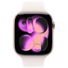 Apple Watch Series 11 GPS 46mm Rose Gold Aluminum Case Sport Band S/M - Light Bl