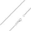 Vinani, collana lucida a maglia barbazzale fine, spessore: 0,7 mm, chiusura a moschettone, in argento Sterling 925, UB00