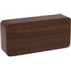 ThreeH Sveglia LED in Legno,Cuboid Sveglia da Tavolo Digitale, 3 Set di Allarme/Alimentazione USB/Temperatura/umidità/Controllo Vocale/Visualizzazione di Ora/Settimana/Data Brown_Red