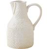 Mud Pie Vaso in gres porcellanato color crema, medio, 19,1 x 11,4 cm