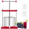 VEVOR Pressa Manuale per Vino di Frutta Cesto in Acciaio Inox 6L con Manico, Spremiagrumi Manuale per Bevande Alcoliche Pressa per Sidro, Mela, Uva, Tintura, Miele, Olio d'Oliva Cucina, Casa
