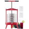 VEVOR Pressa Manuale per Vino di Frutta Cesto in Acciaio Inox 14L con Manico, Spremiagrumi Manuale per Bevande Alcoliche Pressa per Sidro, Mela, Uva, Tintura, Miele, Olio d'Oliva Cucina, Casa