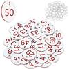 Flintronic Portachiavi Numerati, Targhette Numerate in Plastica, 50 Pezzi | Piccole Impermeabili Con Targhette Identificative, Tag Portachiavi Per Hotel, Scuole, Uffici, Valigie, Negozio, Fabbrica