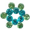 Becho Pomelli in Cristallo da 3 cm per Cassetti, Armadietti, Credenze - Forma di Diamante, Piatti e Rotondi - Verde e Blu (12 Pezzi)