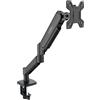 CoolBox M02 - Supporto braccio monitor per schermi fino a 32, altezza, rotazione e inclinazione regolabili, posizione monitor verticale, VESA 75x75/100x100, fino a 8 kg di peso, nero