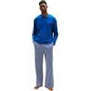 Tommy Hilfiger Uomo Set Pigiama Jersey Print Maniche Lunghe, Blu (Deep Indigo/Blue Dense Stripe), L