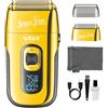 VGR V-332 Rasoio elettrico uomo 7500 giri min a batteria ricaricabile USB Gold
