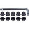 Fsa Kit bulloni fissaggio corona tipo lungo nero 10pz