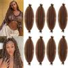 LPARMJIT Springy Treccine extension afro da 40 cm, in 8 confezioni, Kinky Marley, pre-separate, pre-gonfiate, morbide, per Butterfly Locs, extension intrecciate (40 cm, 8 confezioni, 30#)