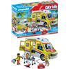 PLAYMOBIL City Life 71202 Ambulanza con luci e Suoni Giocattolo dai 4 Anni