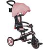 Globber Triciclo Pieghevole 4 in 1 per Bambini Rosa Pastello con Ruote EVA