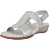 Easy Spirit Hazel, Sandali con Zeppa Donna, Argento 040, 36.5 EU X-Larga