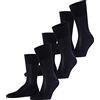 FALKE Tiago Multipack M So sostenibili cotone filo di Scozia tinta unita confezione di 3 paia, Calzini Uomo, Blu Dark Navy 6375, 43-44