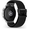 RoYiio Nylon Cinturino per Xiaomi Watch S4/S3/2 Pro Cinturino Huawei Watch GT 6 Pro 46mm Comodo Traspirante 22mm Ricambio Cinturini per Garmin Venu 4 45mm/Forerunner 570 47mm - Nero