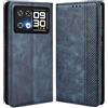 MOJIA Cover per Cubot P90, PU Custodia Antiurto Resistente ai Graffi, Custodia Flip Portafoglio per Telefono con Supporto e Slot per Schede. Blu