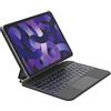 Belkin Custodia per tastiera Pro iPad con supporto magnetico, tastiera Bluetooth retroilluminata, comandi multi-gesto, archiviazione Apple Pencil, custodia in pelle, QWERTY, tasti multimediali per