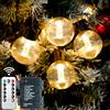 DSLebeen Luci a Festone a Batteria per Esterni: 9m 30ft Luci Fatate Impermeabili Alimentate a Batteria 12pcs G60 Grandi Lampadine a LED a Stringa con Telecomando per Giardino, Patio, Pergola